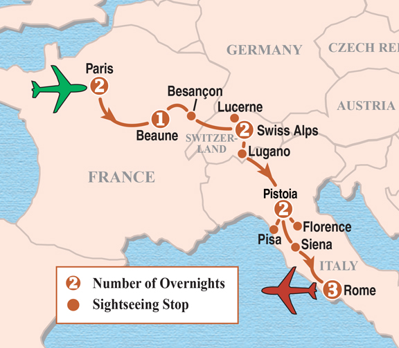 Itinerary Map